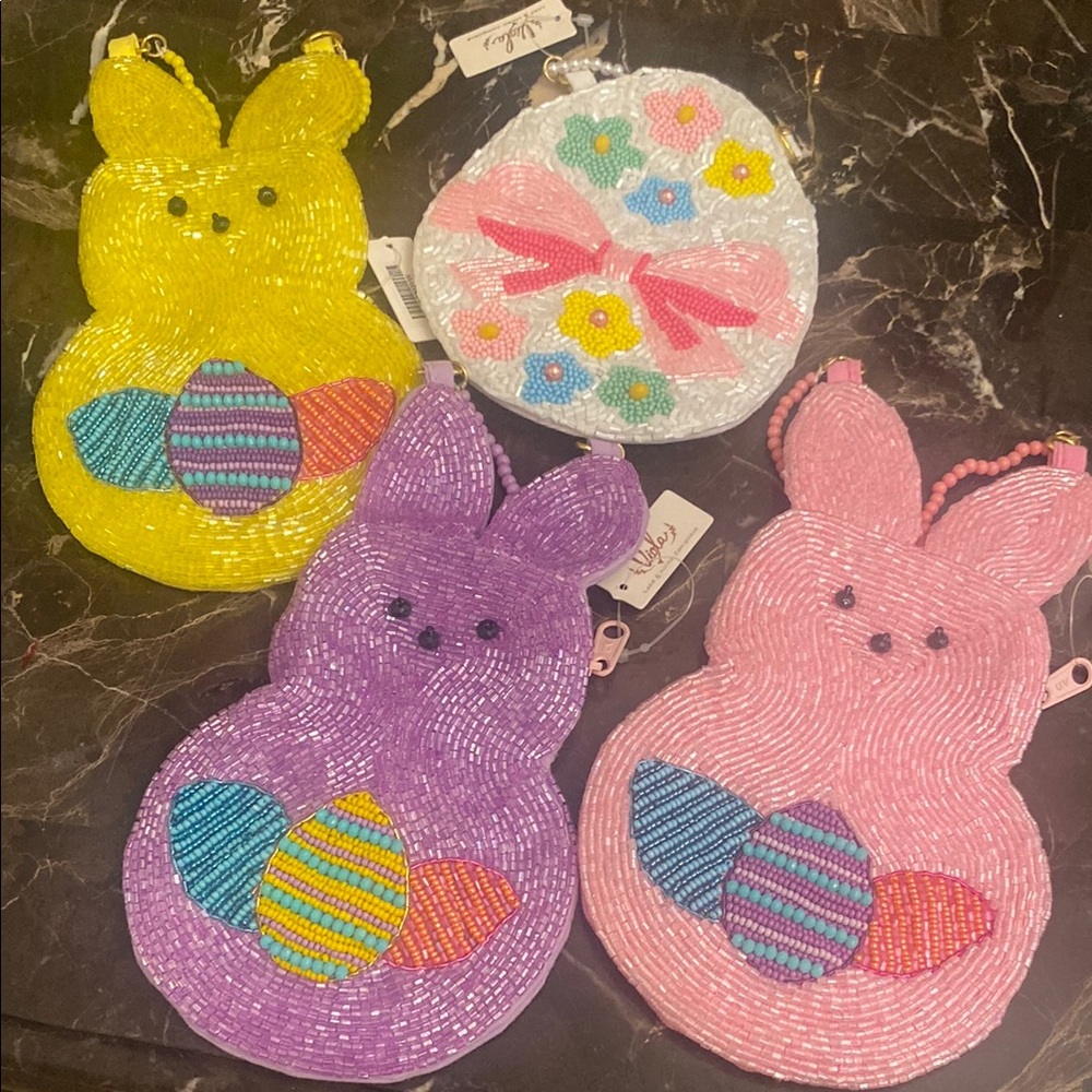Beaded easter Bunny or egg Crossbody Bag